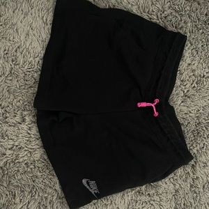 black nike sweat shorts